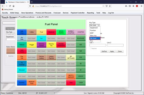 Managing Touch Screen Keys For Verifone Commander