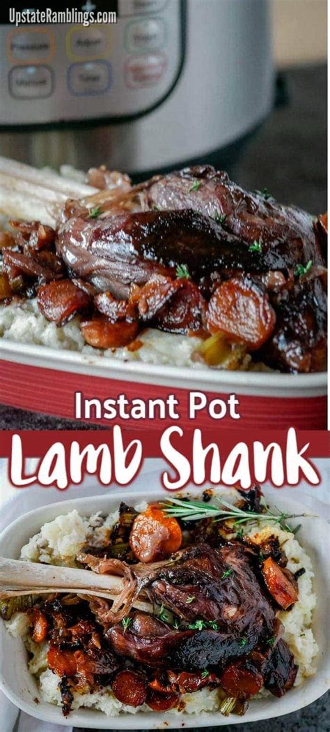 Instant Pot Lamb Shank Recipe - Upstate Ramblings