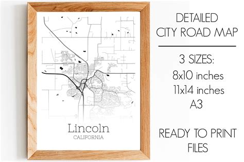 Lincoln California City Map Graphic by SVGExpress · Creative Fabrica