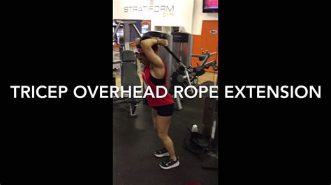 Tricep Overhead Rope Extension YouTube