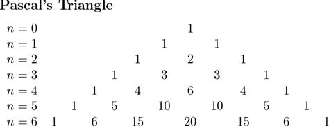 Write Down The First 6 Rows Of Pascal S Triangle Quizlet