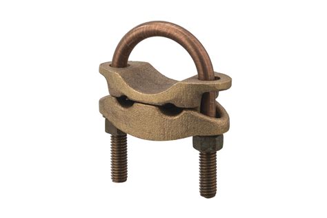 Bronze U Bolt Clamp For Two Wires Pipe Awg Burial