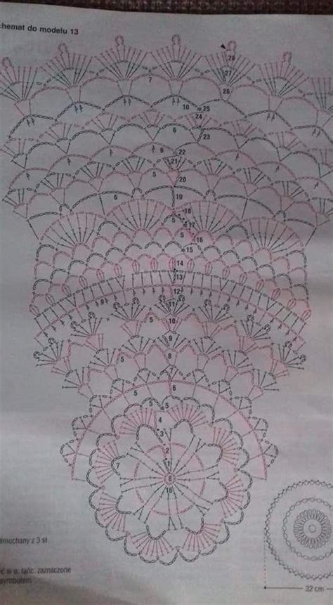 A Crocheted Doily Pattern On Top Of A Piece Of Paper