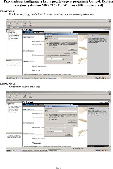 Przyk Adowa Konfiguracja Konta Pocztowego W Programie Outlook Express Z