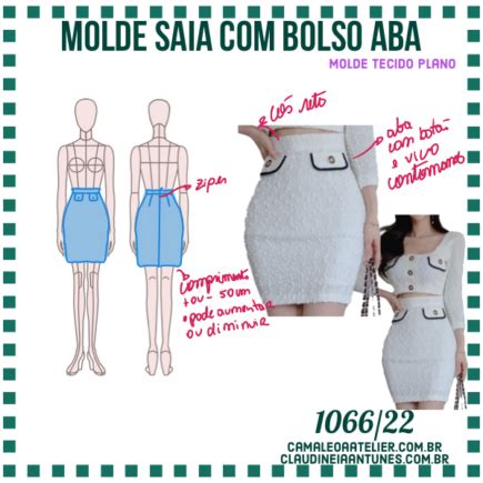 Molde Saia Bolso Aba Camaleoa Atelier De Costura