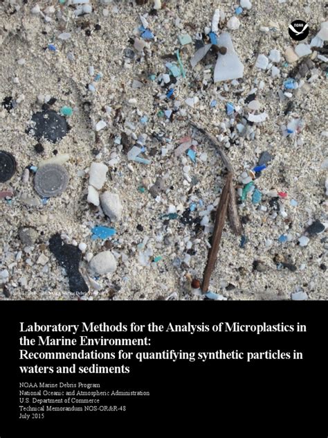 Laboratory Methods For The Analysis Of Microplastics In The Marine Environment Pdf Pdf Molar