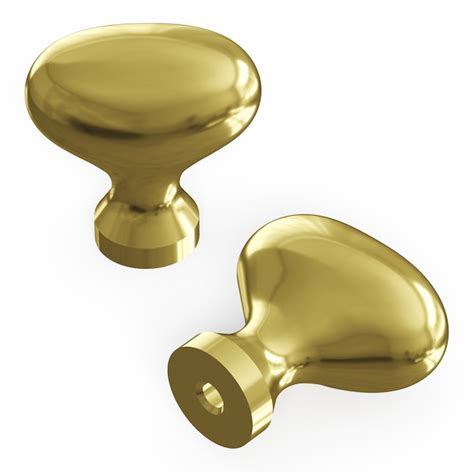 Hickory Hardware Williamsburg 1 14 In Polished Brass Oval Farmhouse