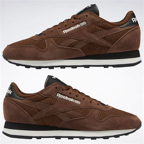 Classic Leather Shoes in Brush Brown / Core Black / Chalk | Reebok ...