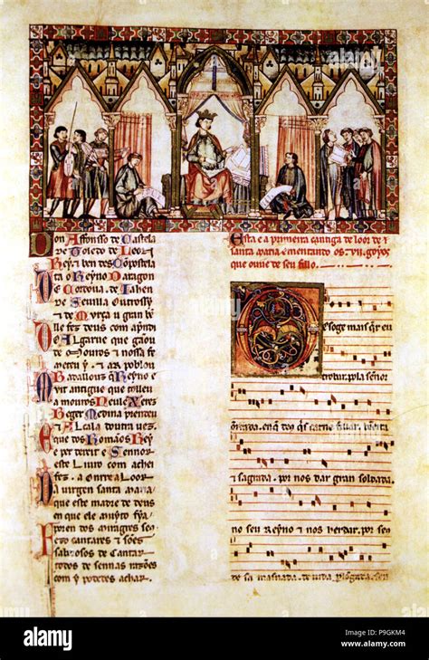 Cantigas Of Santa Maria Cantiga I Alfonso X The Wise Stock