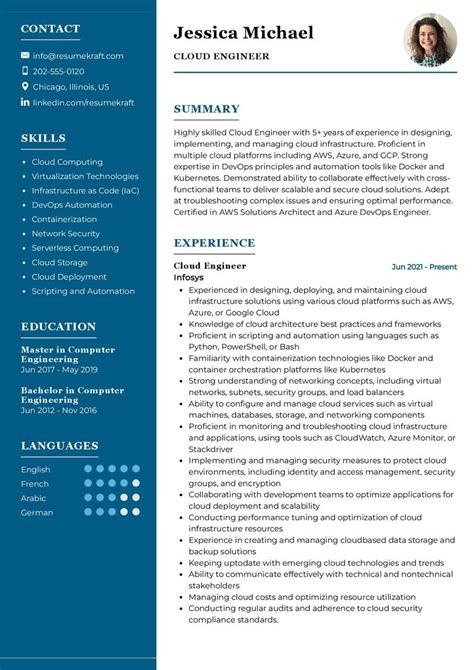 Cloud Engineer Resume Sample In 2025 Resumekraft