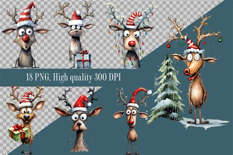 Christmas Deer Clipart Graphic by Best Art Bytes · Creative Fabrica