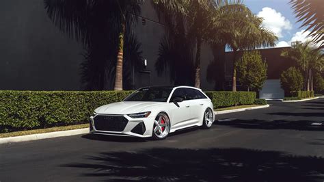 Audi Rs6 Avant Audi Audi Rs6 White Station Wagon Tuning Front