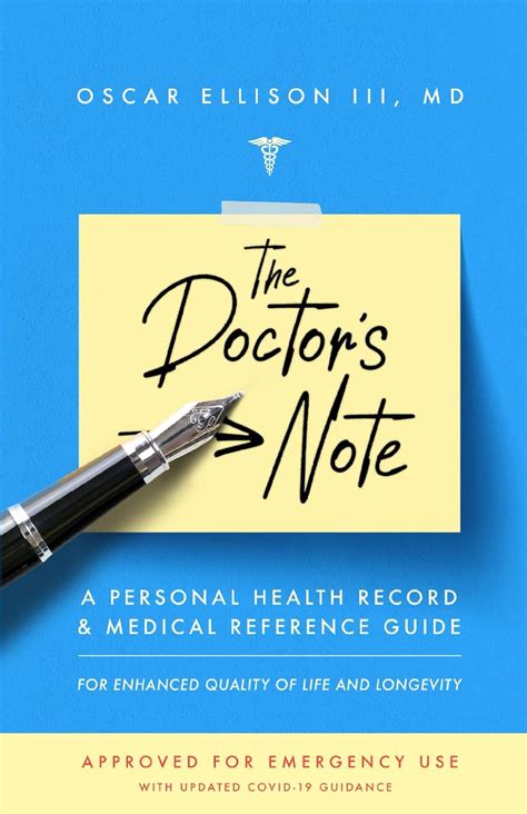 The Doctor S Note A Personal Health Record And Medical Reference Guide Ellison Iii Dr Oscar