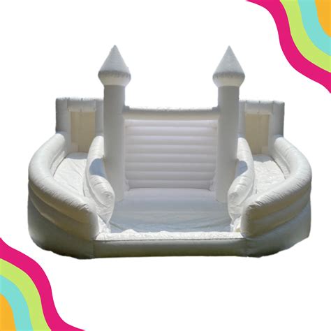 DFW Confetti Bounce - White & Modern Bounce House Rentals