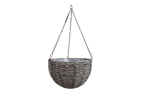 Wicker Hängande Kruka Mörkbrun Utemöbler Trademax