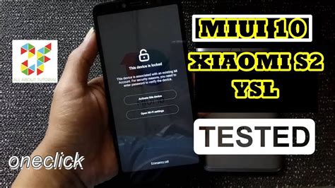 FREE BYPASS MICLOUD XIAOMI S2 YSL MIUI 10 NO BUG YouTube