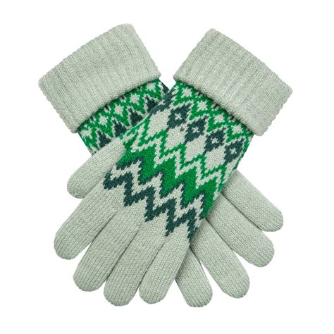 Women’s Jacquard Fair Isle Knitted Gloves Dents