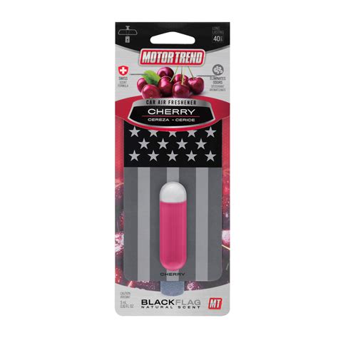 Motor Trend Black Flag Car Air Freshener Cherry Scent Long Lasting