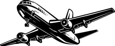 Plane, Black and White Vector illustration 35840723 Vector Art at Vecteezy