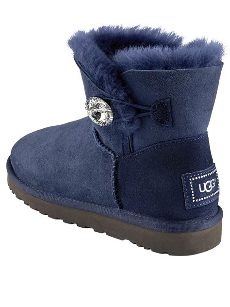 Ugg Ugg Australia Mini Bailey Bling Boots In Blue Inkblot Lyst