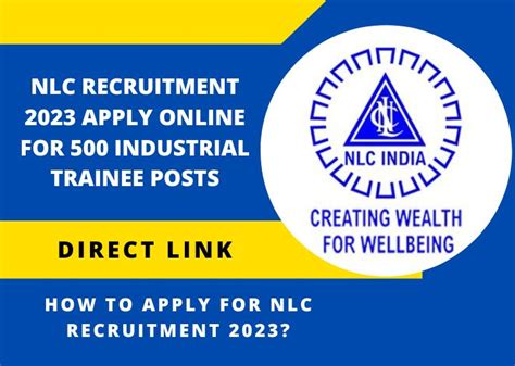 NLC Recruitment 2023 Apply For 500 Industrial Trainee Posts