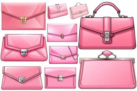 10 X Pink Clutch Bag Clipart Bundle Graphic By Illustrately · Creative