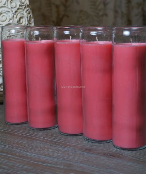 Pink 8 Inch Devotional Prayer Candle Unscented 7 Day Candle Glass Wholesale Buy 7 Day Candle