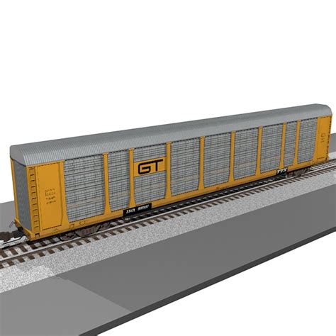 Train Car: GT Autorack / Car Carrier 3D Model $9 - .c4d - Free3D