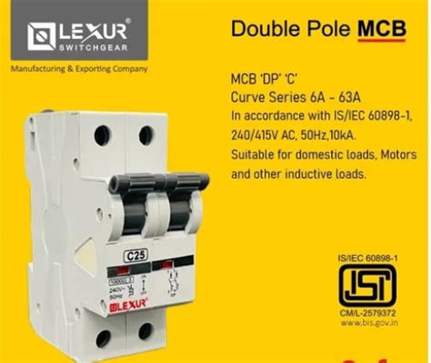 Double Pole Mcb Switch Manufacturer Supplier From Surat