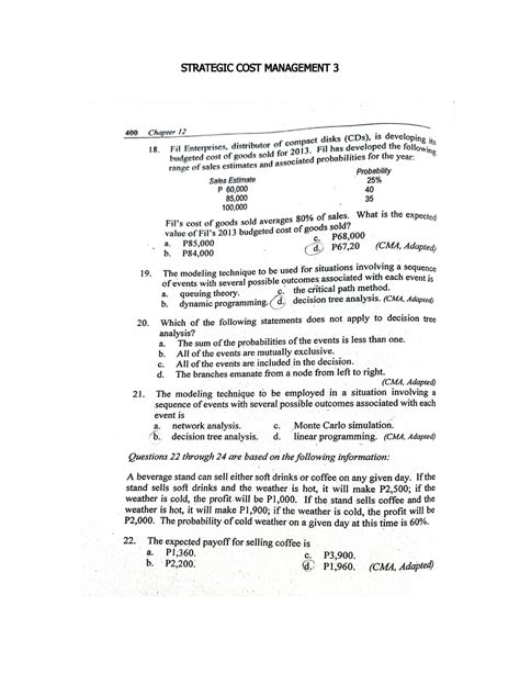 Strategic COST Management 3 BS Accountancy STRATEGIC COST