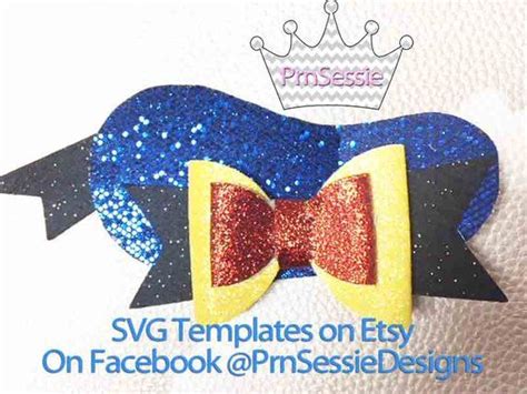 Digital Svg Dxf Pdf Duck Hat Hair Bow Template Etsy Bow Template