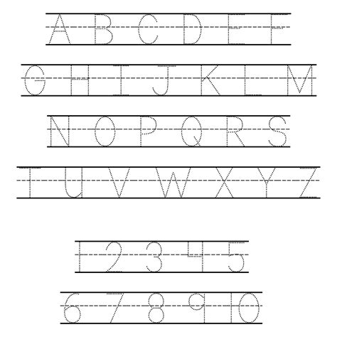 Printable ABC and 123 Tracing Worksheets Teaching Letters, Alphabet ...