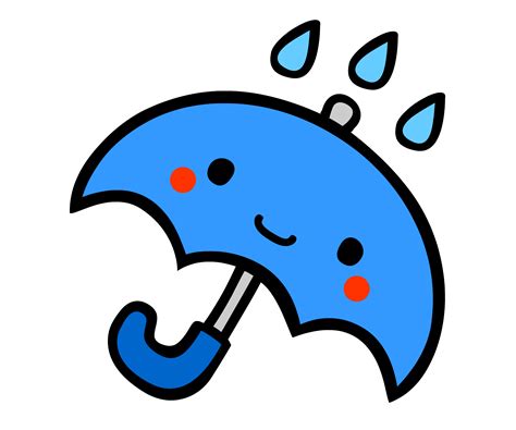 雨傘の無料イラスト素材 イラスト無料素材かわいい系