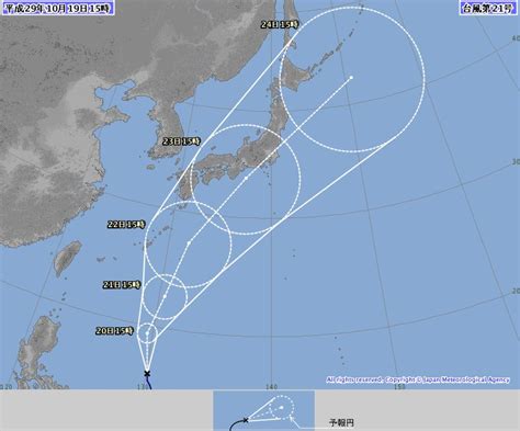 荒木健太郎 On Twitter 大型で強い台風第21号ラン，本州を縦断するような予報円に．ランは発達しながら北上しており，明日20日には