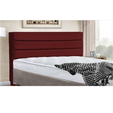 Cabeceira Cama Box Solteiro 90cm Turim Suede Vermelho Havai