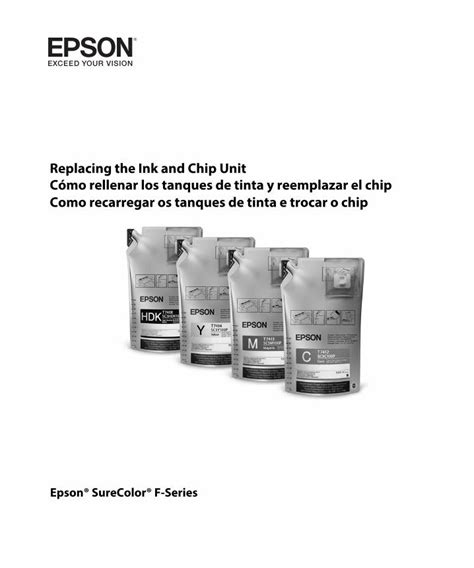 PDF Ink And Chip Replacment Guide SureColor F SeriesReplacing The