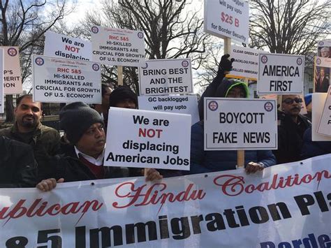 Indian H1b Visaholders Rally Outside White House Demanding Immigration