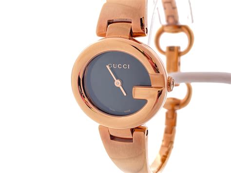 Lot Gucci Guccissima Rose Gold Ladies Pvd Bangle Watch