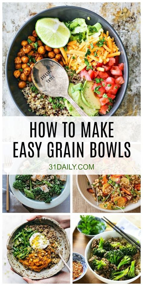 How To Make Easy Healthy Grain Bowls Grain Bowls Healthy Healthy