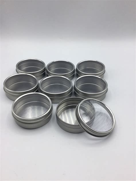 Round Tins With Clear Lids