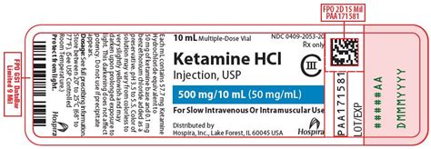 Ketamine Injection Concentrate Package Insert