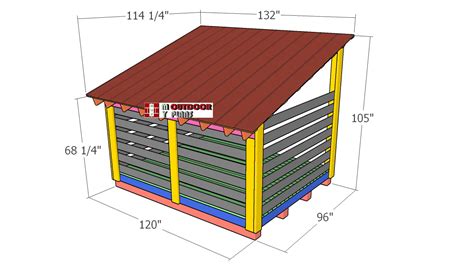 810 3 And A Half Cord Firewood Shed Roof Plans MyOutdoorPlans