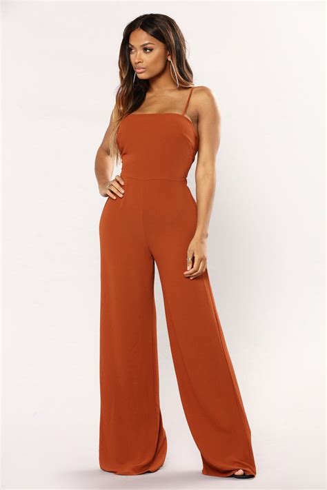 Rewind It Back Jumpsuit Rust Jumpsuit Jumpsuits For Women Lace Romper