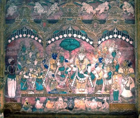 Meenakshi Amman Temple | Mural painting, Tanjore painting, Indian folk art