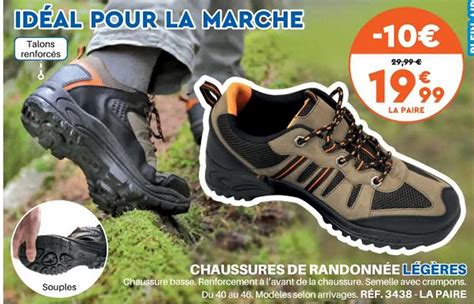 Promo Chaussures De Randonnée Légères chez Shopix iCatalogue fr