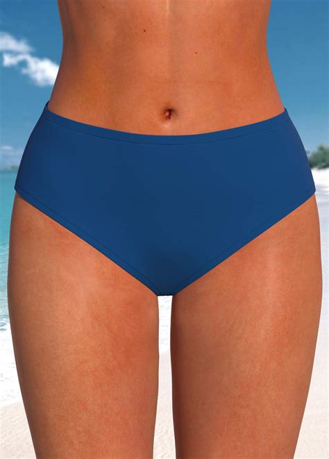 Mid Waisted Stretch Blue Bikini Bottom Modlily Usd