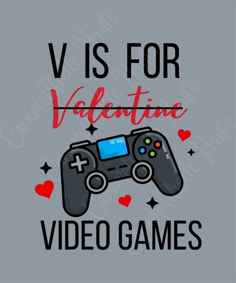 V Is For Video Games SVG Valentine SVG Anti Valentines Valentines