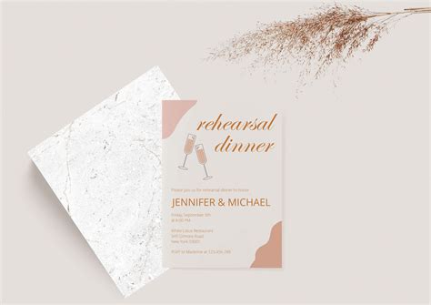 Printable Rehearsal Dinner Invitation Dinner Party Invite The Night