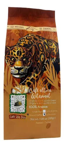 Café Jaguar Sólo Dios Molido Artesanal 200g Chiapas Mercadolibre