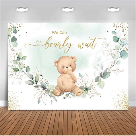 Amazon Mocsicka Bear Baby Shower Backdrop 7x5ft We Can Bearly